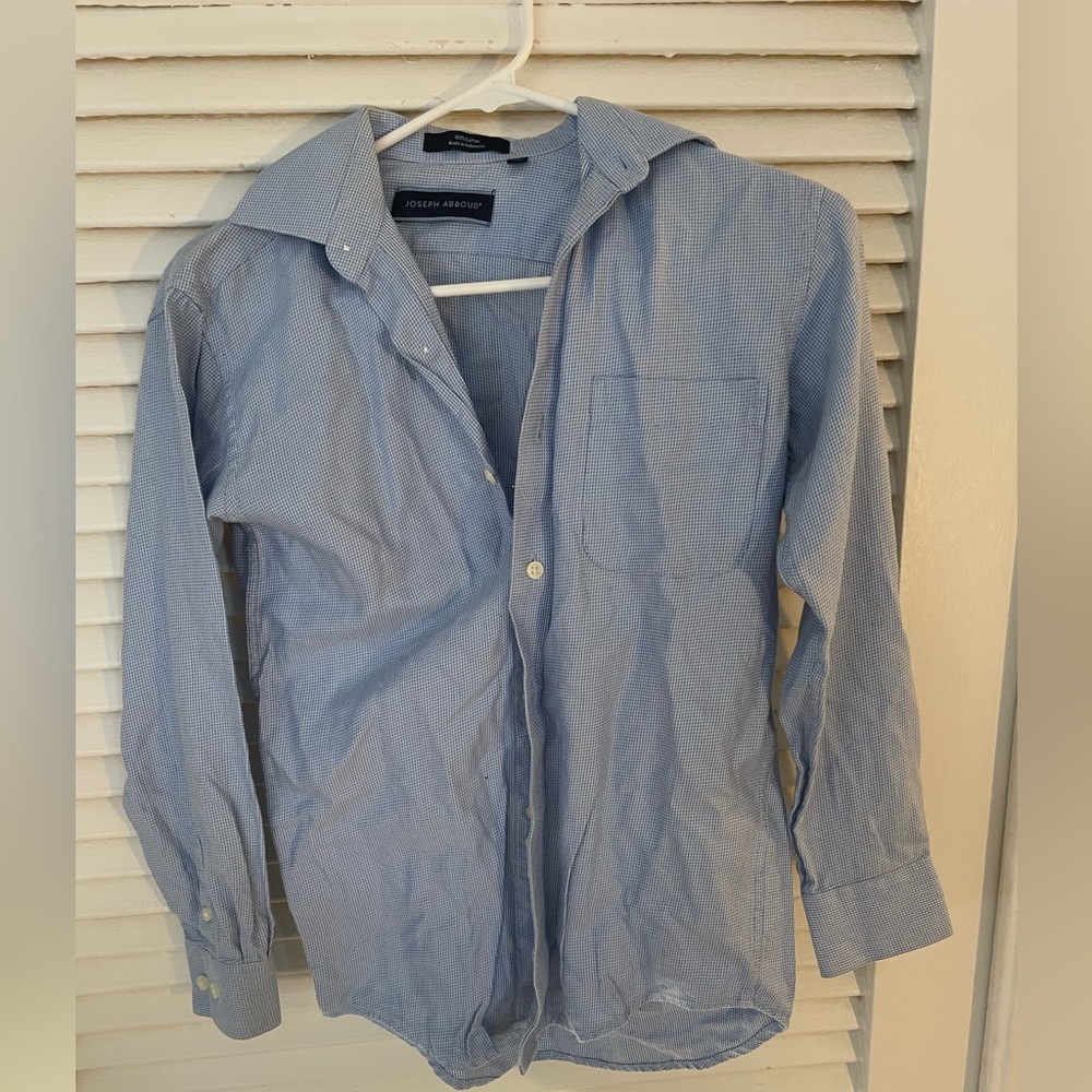 Joseph Abboud Blue Cotton Button Down Shirt